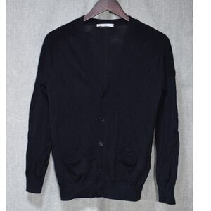 Sandro Black Lightweight Button Front Merino Wool Cardigan – Women’s Small